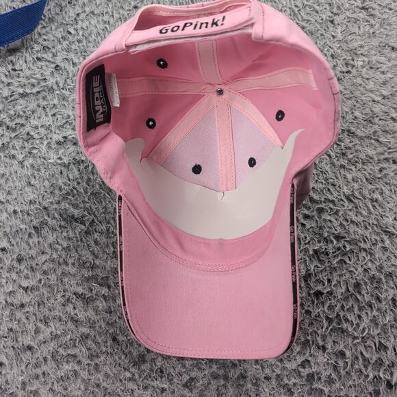 Breast Cancer Awareness Hat Women Pink Baseball Curve Bill Wisconsin Strap Back - Picture 6 of 6